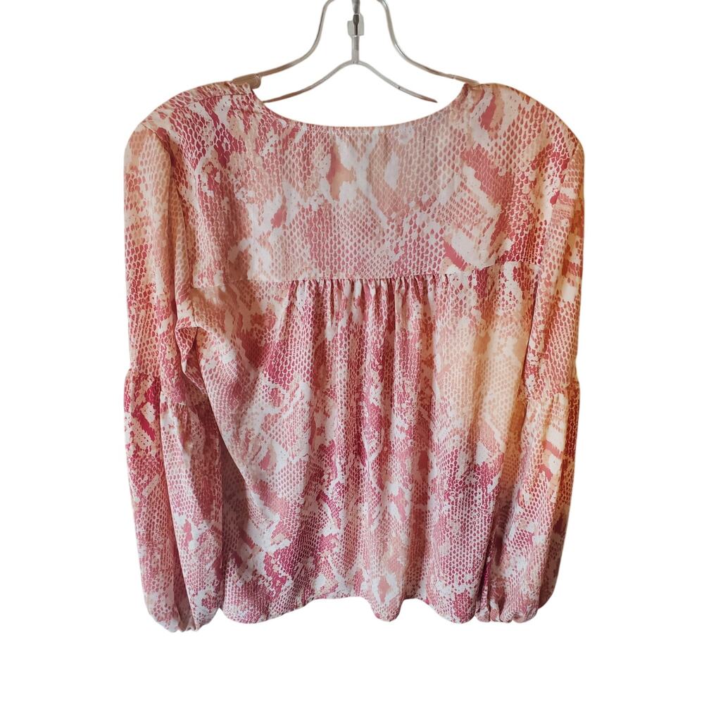 Cabi Pink Python Pinted Blouse, XS - image 3